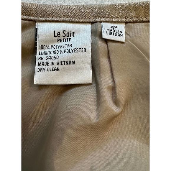 LeSuit Petite Gold Metallic Pencil Skirt 4P - Picture 4 of 6